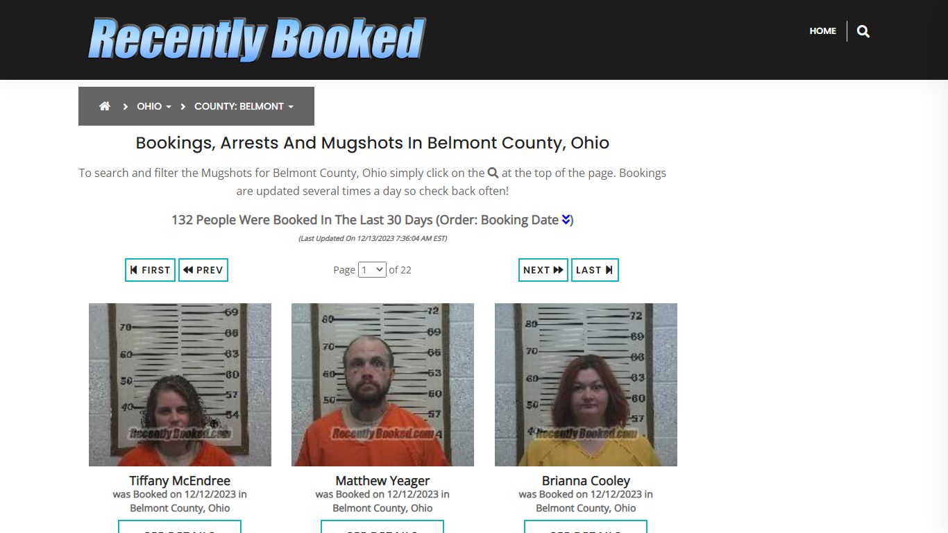 Recent bookings, Arrests, Mugshots in Belmont County, Ohio